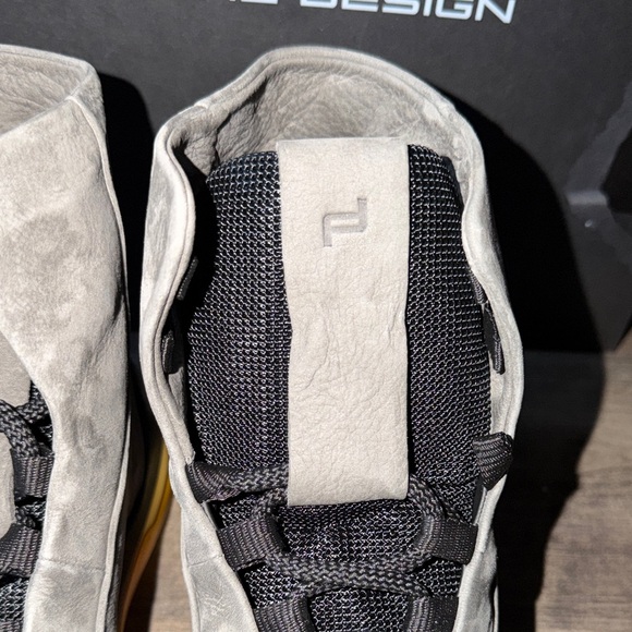 NIB Porsche Design Traveller Boot High  Top Sneakers In Gray Nubuck Leather - Picture 10 of 10